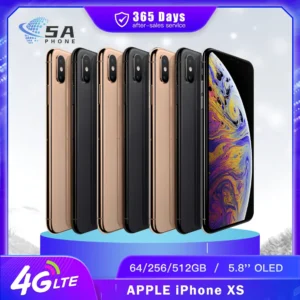 Original débloqué Apple iPhone XS 4G téléphone portable identification faciale NFC 5.8 "4GB RAM 64GB/256/512GB ROM 12MP + 7MP A12 Hexa-Core Smartphone