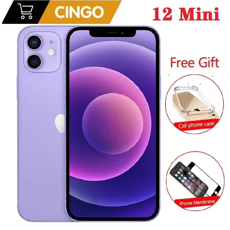 iPhone 12 mini 64 Go/128 Go/256 Go IOS A14 5,4 ''double 12MP iphone 12mini téléphone portable