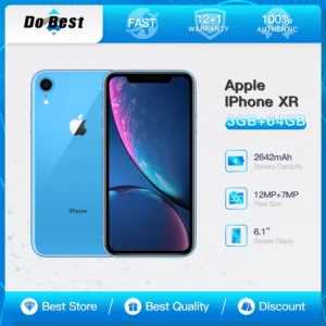 Téléphone portable d'origine Apple iPhone XR 4G LTE débloqué écran 6.1 "3GB RAM 64GB/128GB/256GB ROM 12MP A12 téléphone portable Bionic IOS